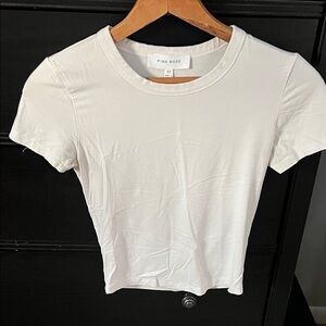 Pink Rose Women's Classic White Tee